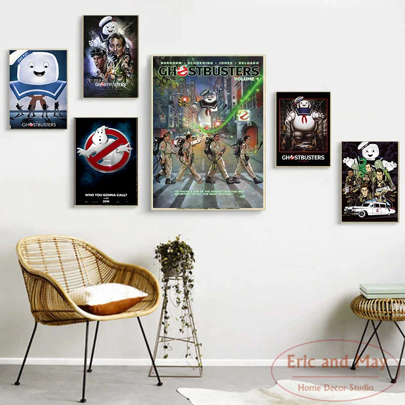 

Classic Horror Movie Ghostbusters Quality Canvas Painting Poster Nordic Art Home Decor Room Living Sofa Wall Picture