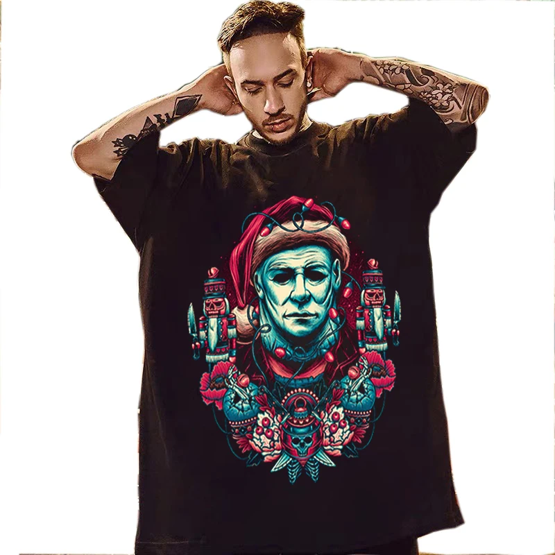 

Halloween Horror Movies Tee Shirt for Women Men Fashion Trend Brand Summer T-shirts Popular Tshirts 100% Cotton Y2k Clothes