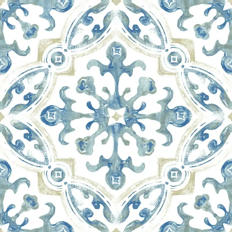

Vinyl Blue FP3299 Tuscan Peel & Stick Floor Tiles Flooring Materials Wedding personalized Beach decor Decals for walls Sticker S