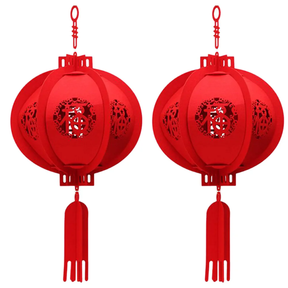

Chinese Lanterns Red Lantern Decorations Year New Hanging Paper Festival Spring Decoration Honeycomb3D Ornament Fu Traditional