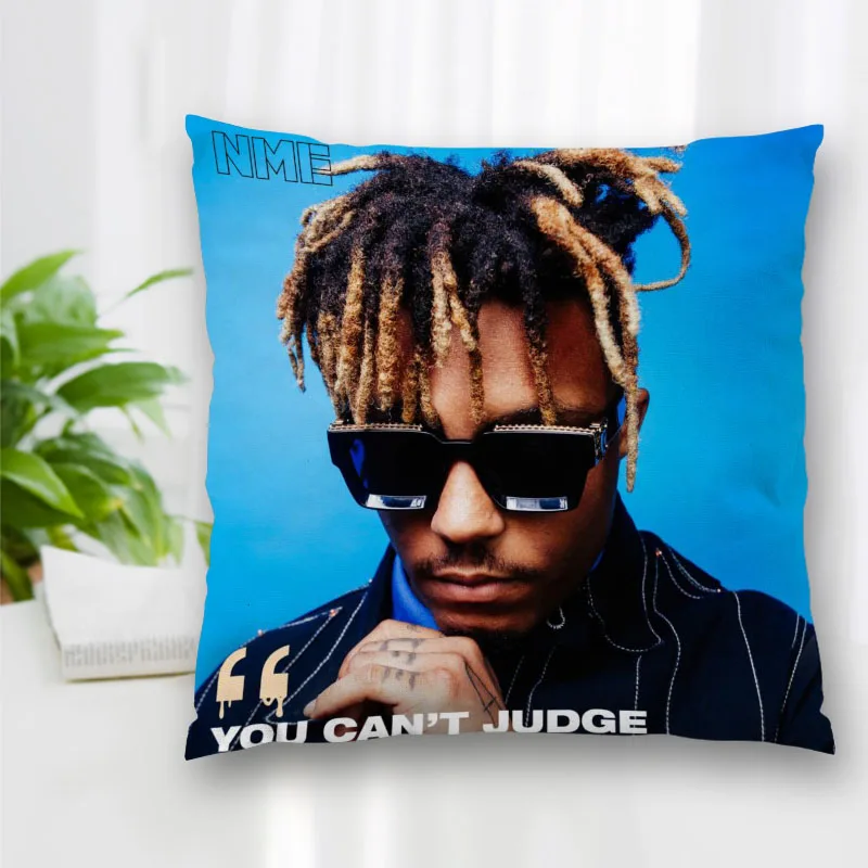

Cushion Juice WRLD Rapper Pattern Cover Throw Pillow Case Cushion For Sofa/Home/Car Decor Zipper Custom PillowCase 45x45cm