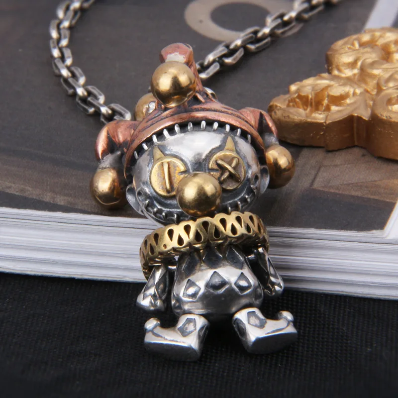 Кукла-клоун в стиле ретро кулон индивидуальный популярное модное серебряное