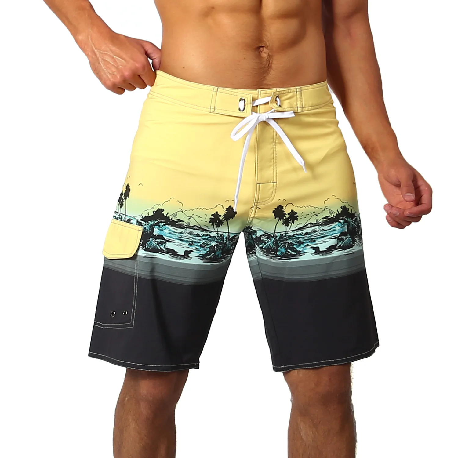 

Summer beach pants Men's pocket stretch shorts Hipster oversized swim shorts Floral beach pants sand Hawaii Swimming trunks tide
