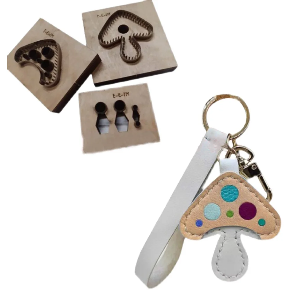 

Wood Cutting Die, Metal Die Cuts, Leather Laser Die, DIY Mushroom Key Pendant