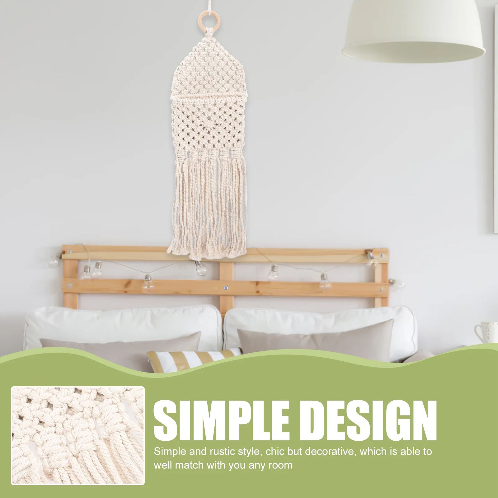 

Woven Net Bag Home Accents Decor Wall Hanging Plant Hanger Macrame Dried Flower Stand Cotton Holder Organizer