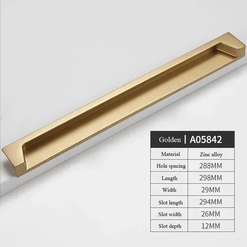 

Утопленная складная ручка из цинкового сплава, ручка для ящика шкафа, дверца шкафа, встроенная ручка для раздвижной двери с открытым слотом, удлиненная ручка