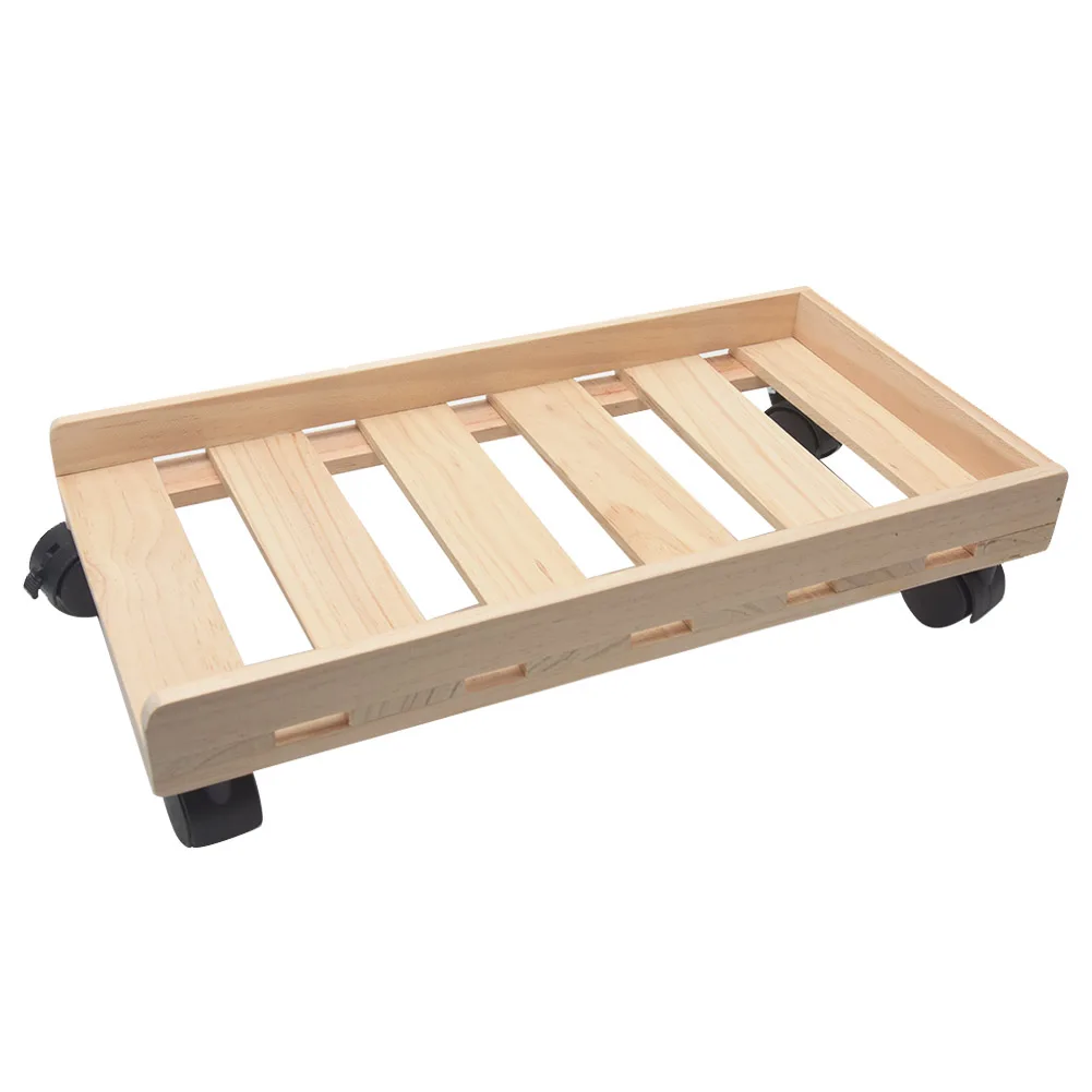 

CPU Stand Heat Dissipation PC Office Caster Tray Case Holder Moving Tower Adjustable Computer Wooden Rolling Wheels Desktop