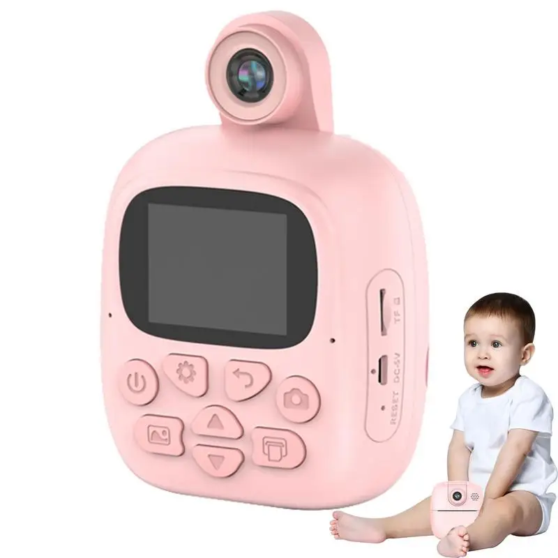 

Instant Camera For Kids 24MP Photo Video Recorder Camera Zero Ink Print Camera With Paper Film Mini Learning Toy Camera Gifts