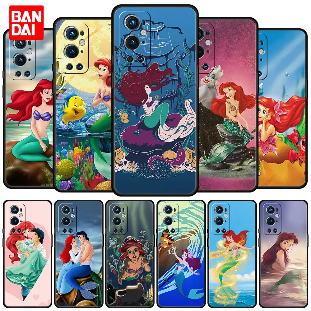 

Cover Case for OnePlus 8 8T 9 9R 9RT 10 Pro Nord CE N200 2 N100 N10 5G Bag Capa Armor Phone Soft Official Disney Ariel Cartoon