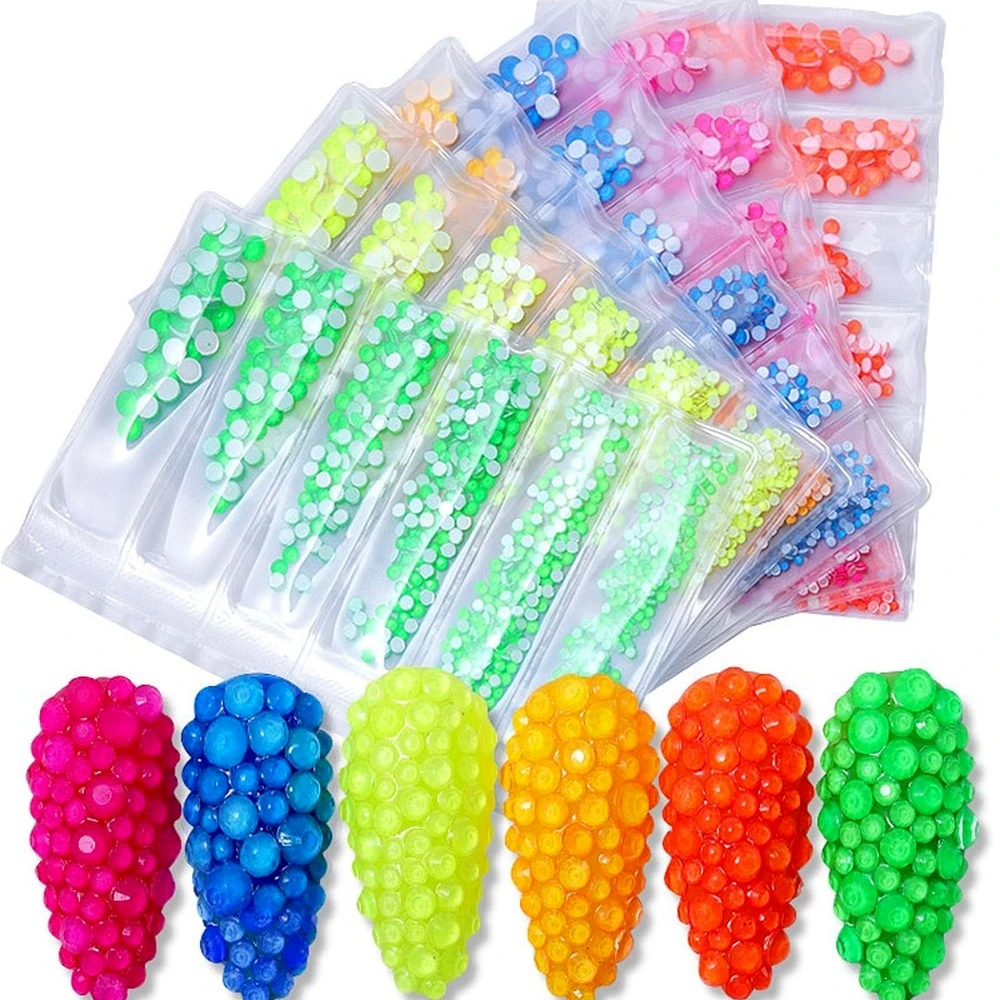 

Flatback Luminous Nail Rhinestones Mixed Sizes Crystal Shiny Glass Nail Rhinestones Garment Manicure Accessories