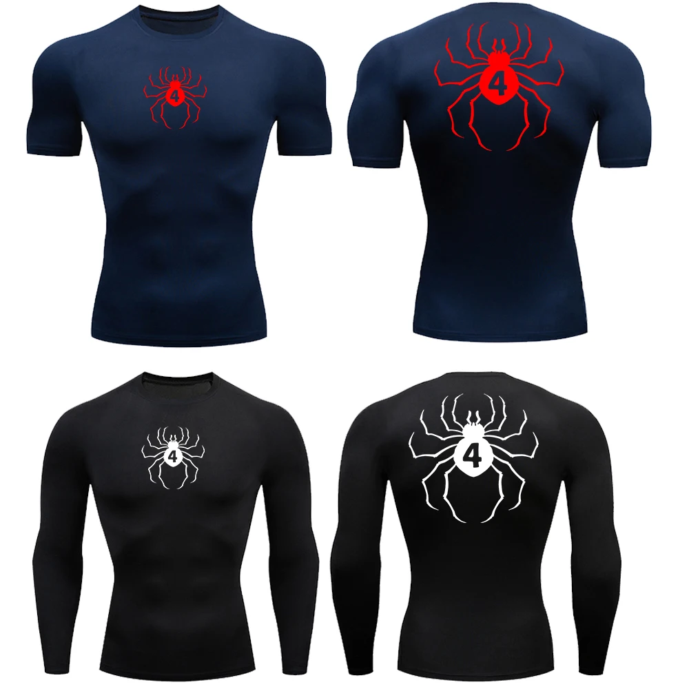 

Мужская компрессионная футболка с коротким рукавом, с принтом паука