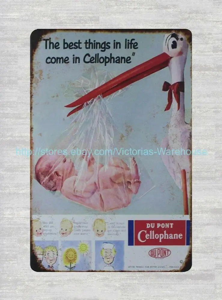 

Самое лучшее в жизни: Cellophane-1950-'s DuPont Cellophane Ad baby