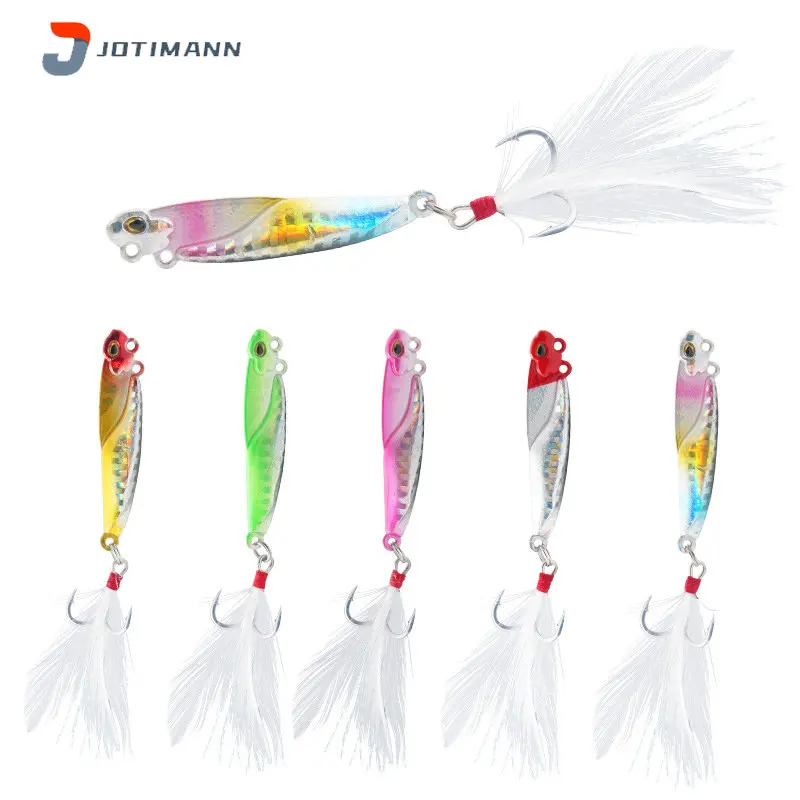 

Новая рыболовная приманка с кровяным отверстием, крючок с перьями и блестками, Воблер для рыбалки, искусственная фотография, вращающаяся ло...