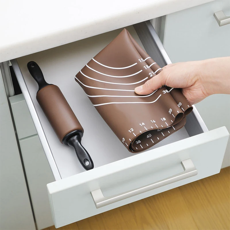

New Baking Kneading Pad Tasteless and Pad Non-slip Silicone Cutting Board Rolling Pin Roller Rolling Stick
