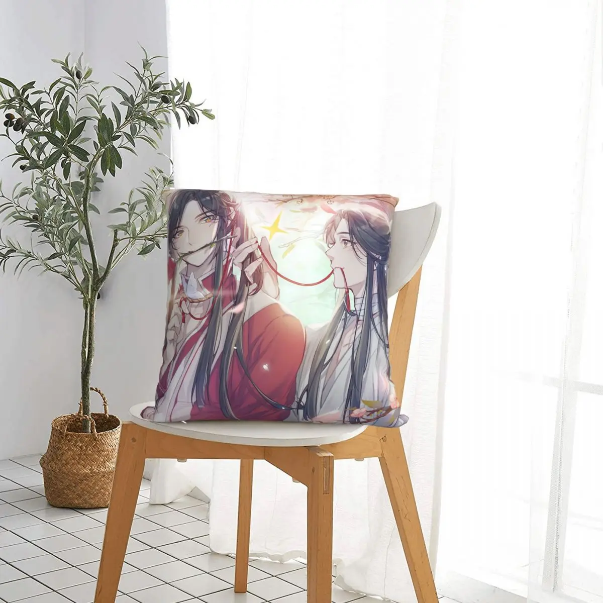 Небесный официальный благословение ляан Хуа чехол для подушки женский аниме Yaoi