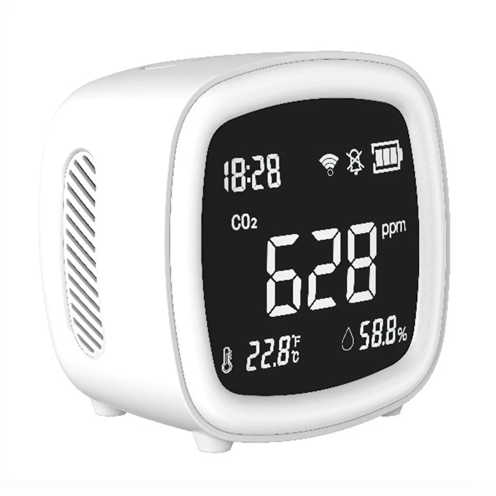 

CO2 Air Detector 3-In-1 Indoor CO2 Detector Air Quality Monitor Detects CO2 Home Office Light-And-Sound Dual Alarm