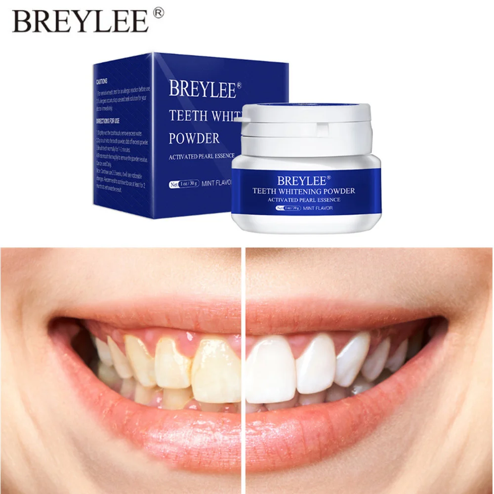 

Teeth Whitening Powder Remove Plaque Stains Toothpaste Dental Tools White Teeth Cleaning Oral Hygiene Toothbrush Gel 30g BREYLEE