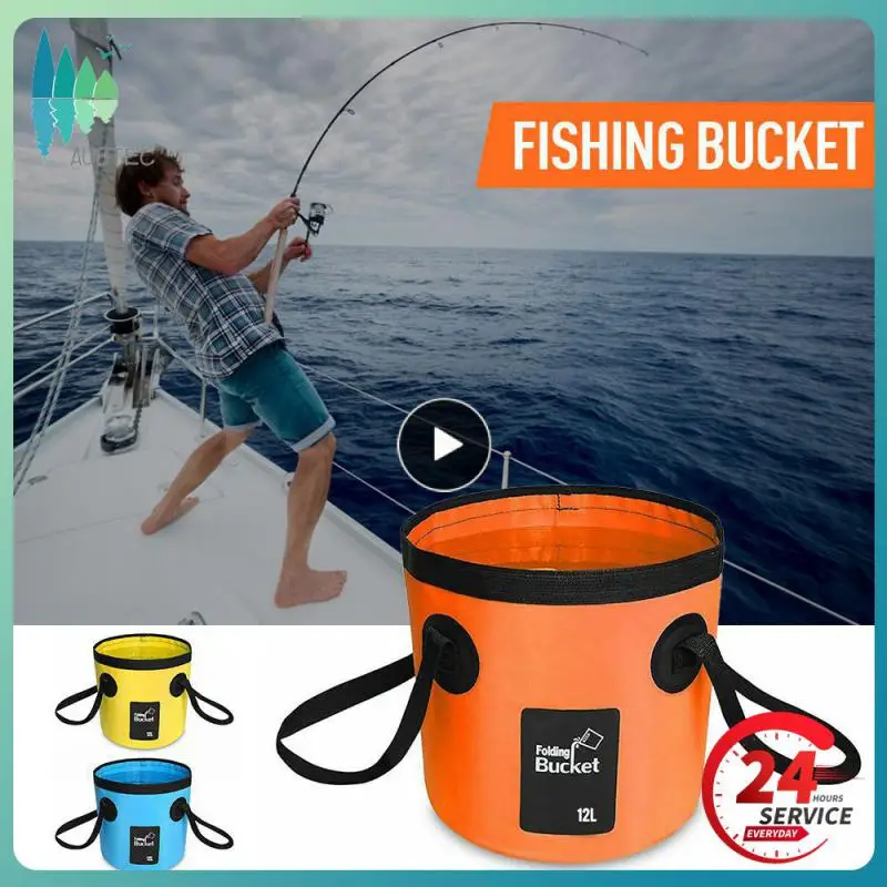 

New 12L Fishing Bucket Folding Bucket Outdoor Convenient Fishing Box Car Wash Bucket Integrated Molding
