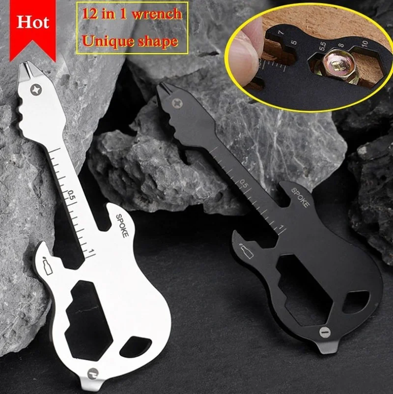 

12 In 1 Tool Card Unique shape Mini Combination Multifunctional Screwdriver Wrench Daily supplies