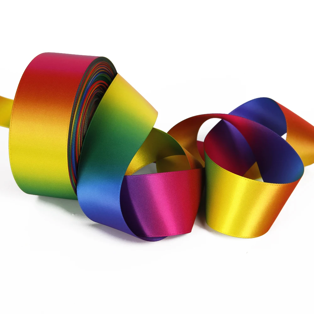 Double Side Print Satin  Ribbon For Diy Hair Bows Gift Wrap Wedding Party Decor,5yc39718