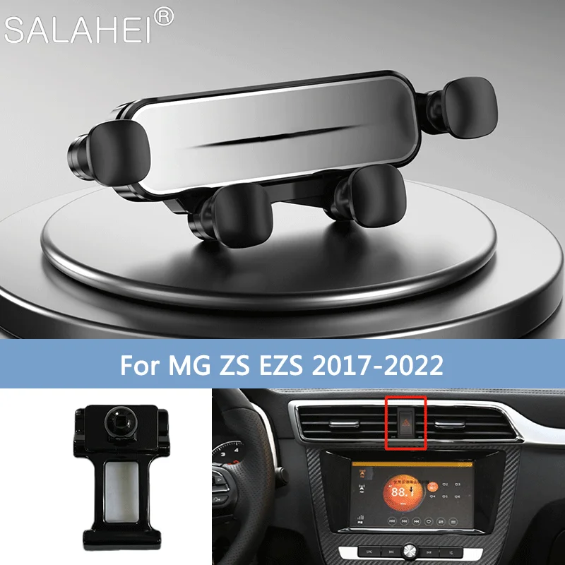 

Car Phone Holder For MG ZS EZS HS 2021 2022 Gravity Navigation Bracket GPS Stand Air Outlet Clip Rotatable Support Accessories