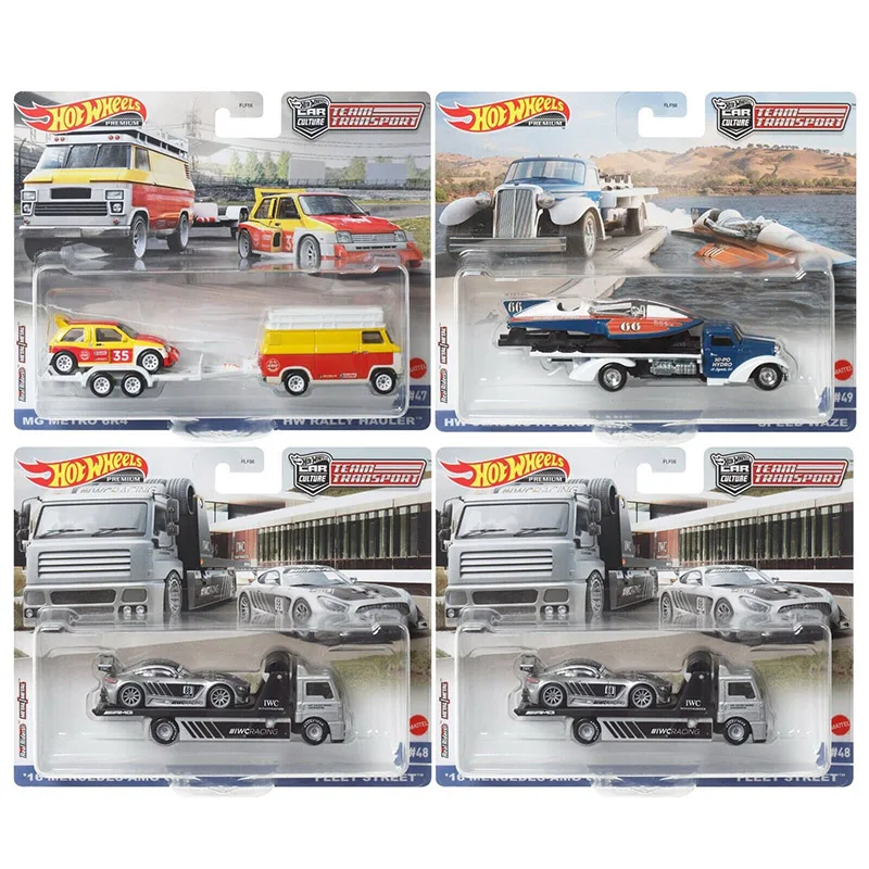 

2022 Hot Wheels Car Culture Team Transport Classic Hydroplane Mercedes Benz AMG GT3 MG Metro 6R4 1:64 Diecast Car Toy FLF56
