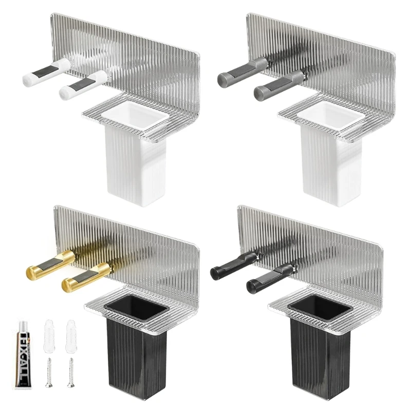 

H55E Wall Mounted Straightener Holder Bathroom Hair Styling Care Tool Organizers