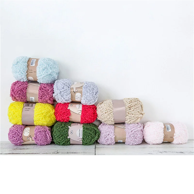 

Wholesale 50g/ball Yarn Thick Yarn Velvet Yarn Hand Knitting Wool Crochet for DIY Sweater Wool Yarn Yarn Thread Crochet Yarn