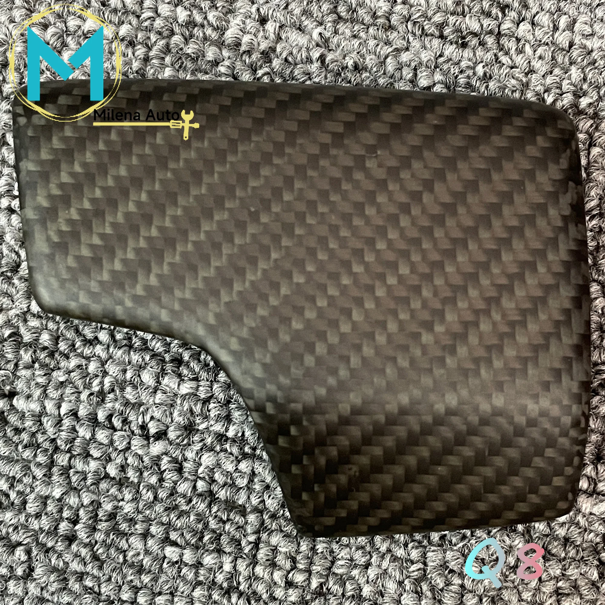 

Для Audi Q8, матовая крышка переключения передач из углеродного волокна для рычага переключения передач