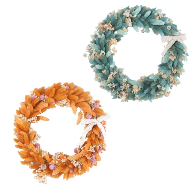 

Autumn Wreath with Wheat Plant Harvest Front Door Decor for Home and Festival Holiday Accent Thanksgiving Ornaments