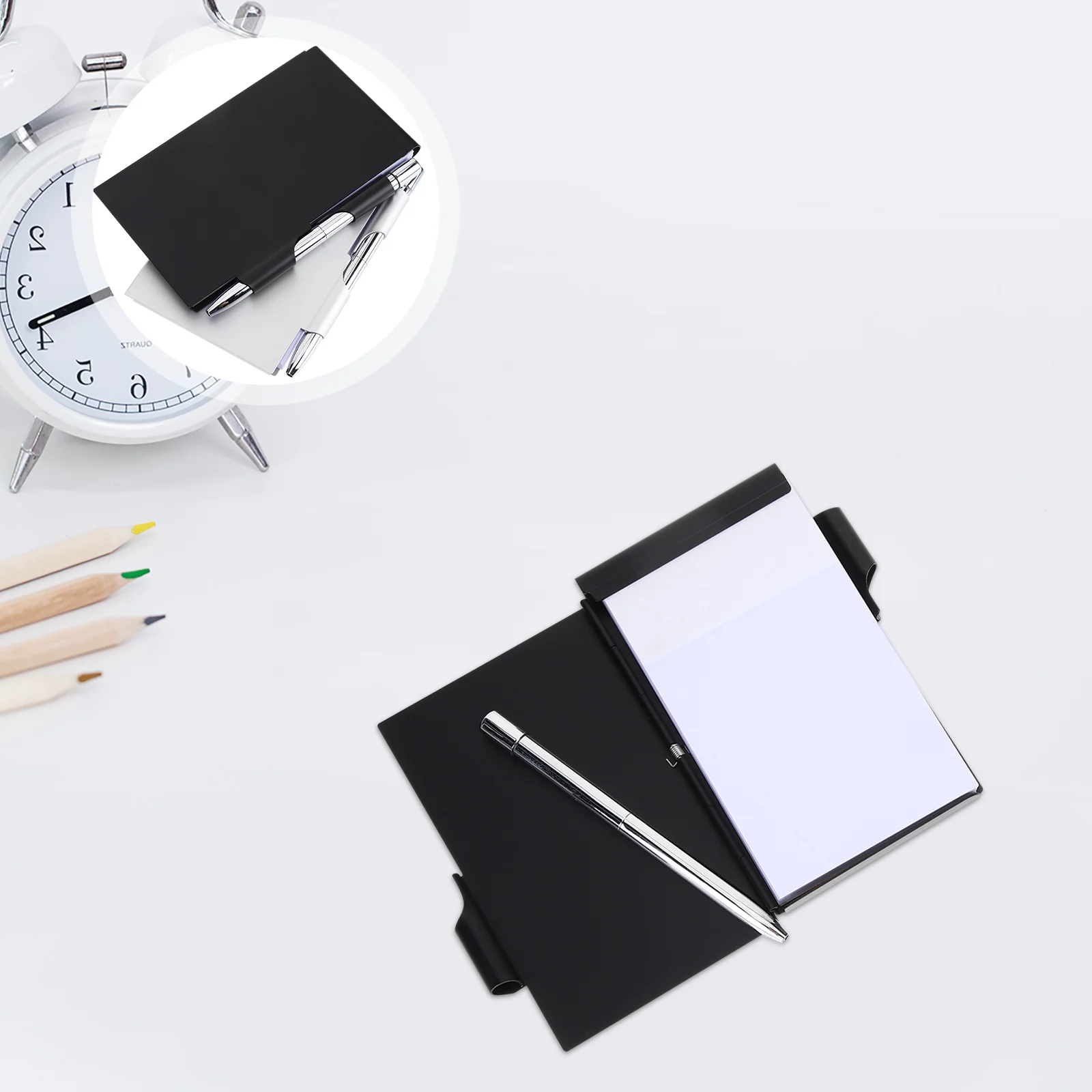 

Notepad Refillable Pocket Memo Mini Notebook Small Pad Note Book Message Metal Office Notebooks Portable Paper Notepads List Do