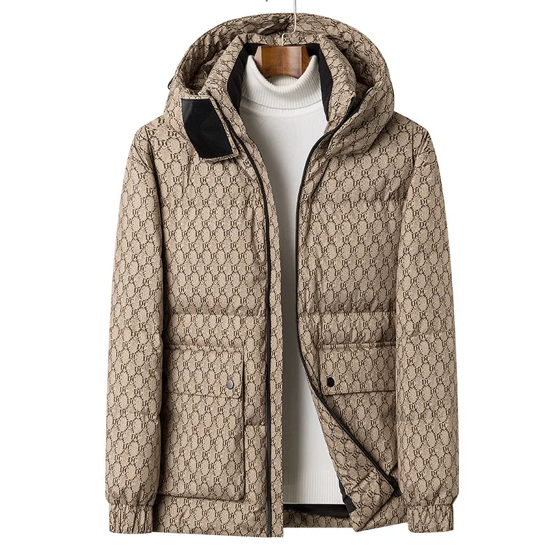 Dutrieux/men's winter new stand collar Down jacket white duck down casual fashion coat men  winter coat  jackets for men