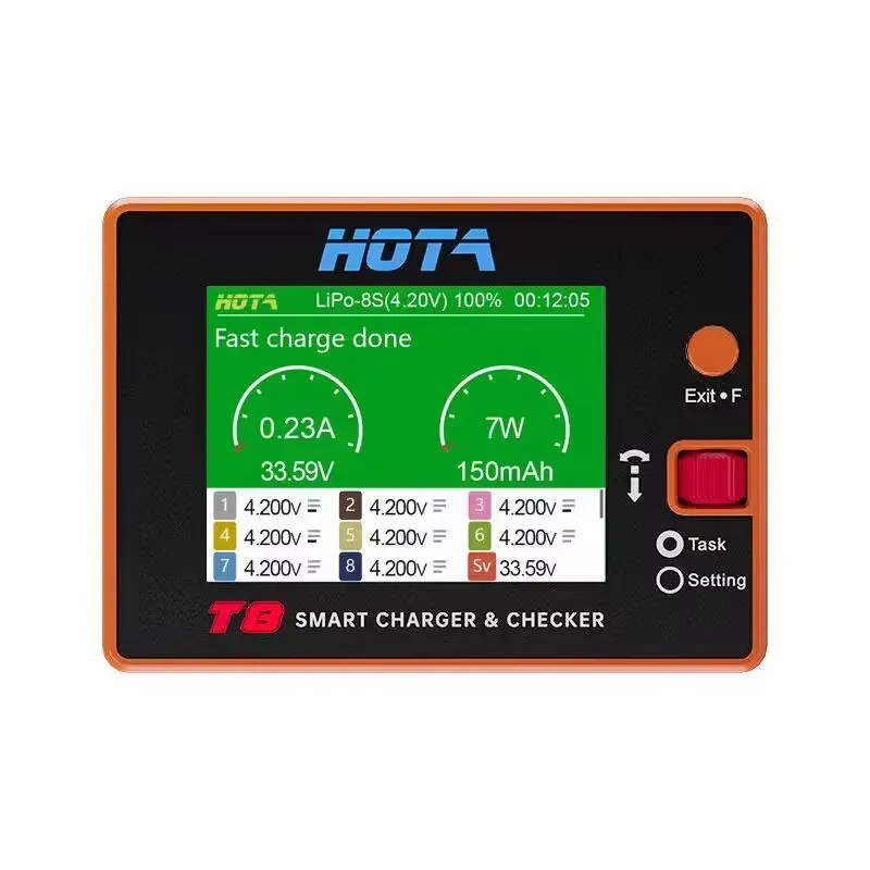 Интеллектуальное зарядное устройство HOTA T8 650 Вт 22A XT60 1-8S для широкого спектра