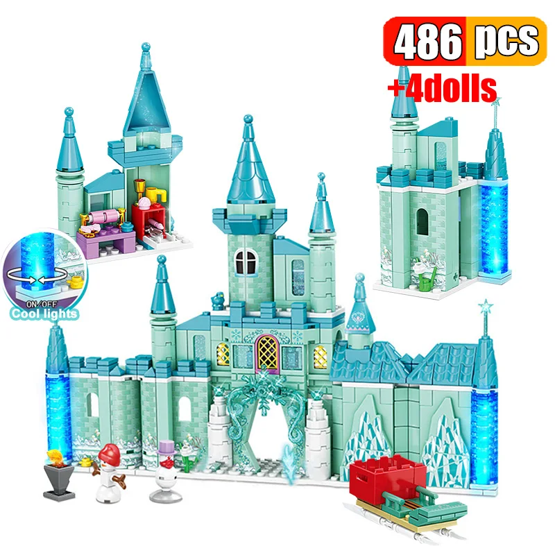 Ледяной замок для друзей строительные блоки снежный дом девочек детская