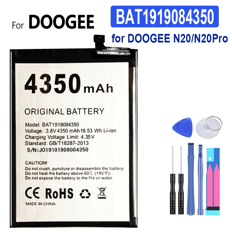 

BAT1919084350 Battery 4350mAh for DOOGEE N20 N20Pro N20 Pro Mobile Phone Bateria