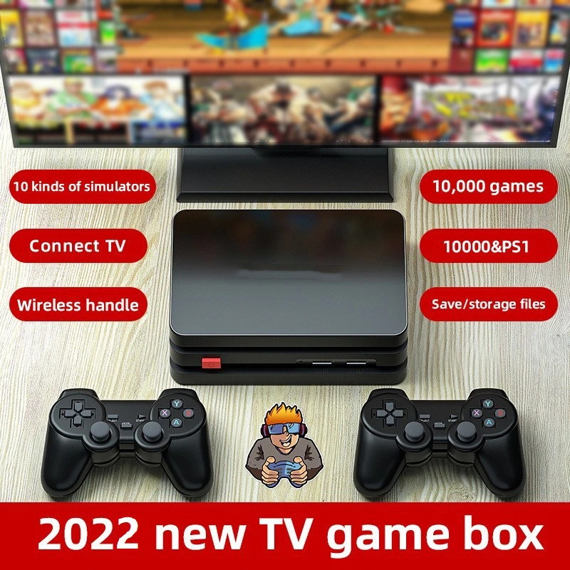 

Video Game Console 2.4G Wireless Controller Game Stick 64G 32G Built-in 10000 3500 Games Handheld Game Console For PS1/GBA