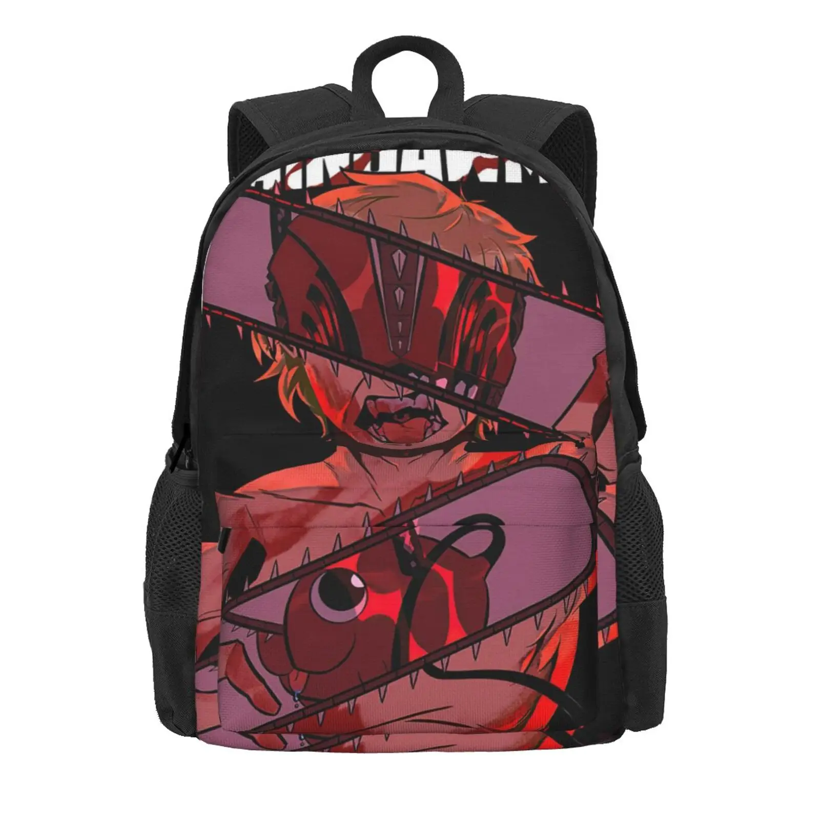 

Школьные ранцы унисекс с принтом бензопилы, изящный женский рюкзак аниме, сумка тоут для мужчин и женщин, 9