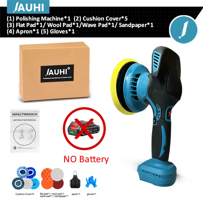 

Беспроводная машинка для полировки автомобиля JAUHI 6 дюймов