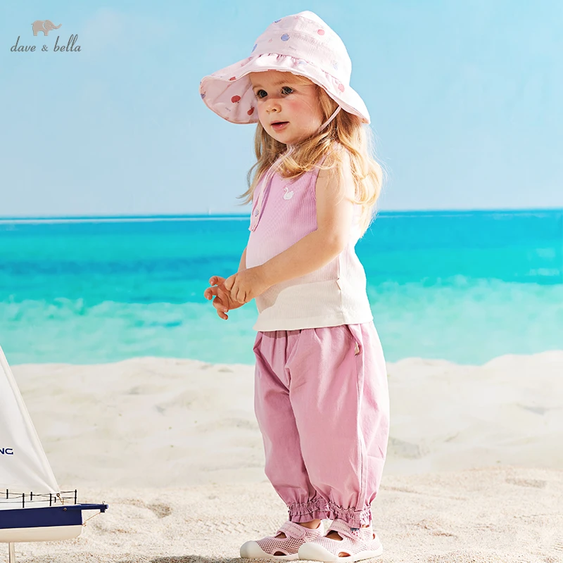 

Dave Bella Children's Pants Summer Clothes New Girls Thin Anti-Mosquito Pants Baby Linen Casual Bloomers DB2235569