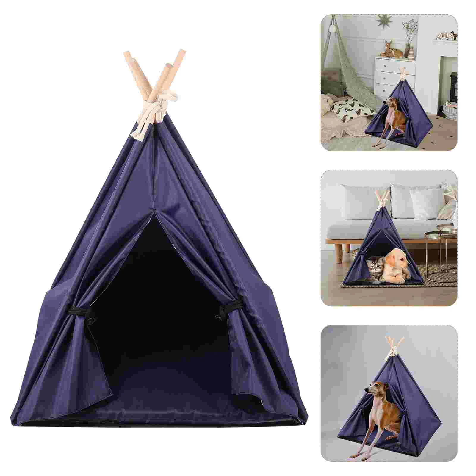 

Tent Dog Cat Teepee Bed Pet Tents Cats Indoor Mini Dogs Cave Large Pets Outdoor House Kitten Hiding Sleeping Tee Pee Camping