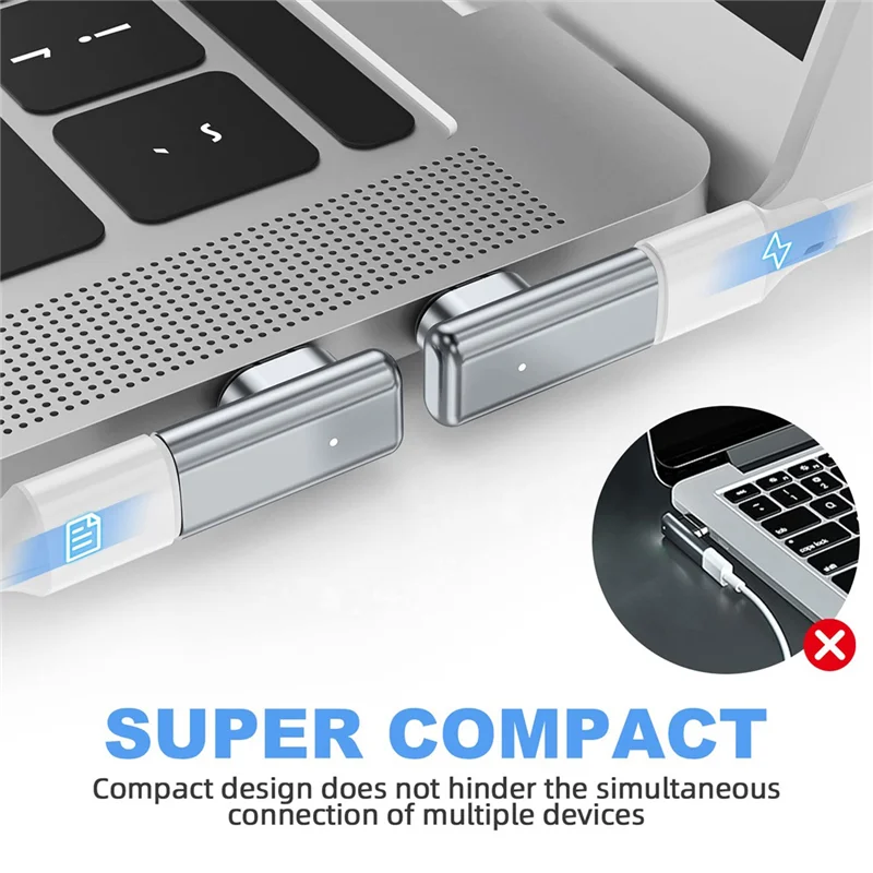 

Магнитный адаптер USB C, 24 контакта, Тип C, разъем 40Gbp/S PD 100 Вт, конвертер быстрой зарядки для Thunderbolt 3 IPad MacBook