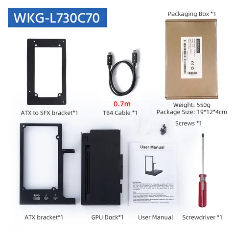 Wiikingoo Док-станция Thunderbolt3/4 с графическим процессором