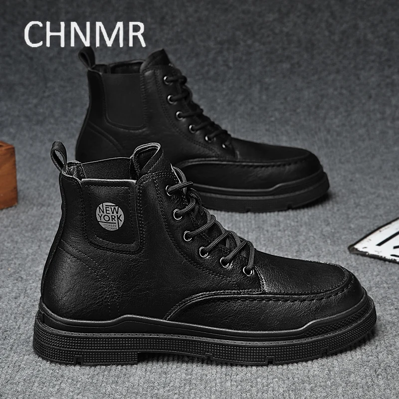 

Men's Boots Round Toe Thick Bottom Non-slip Comfortable Wear-Resistant Fashion Wild Popular Model Spring and Autumn Main Push