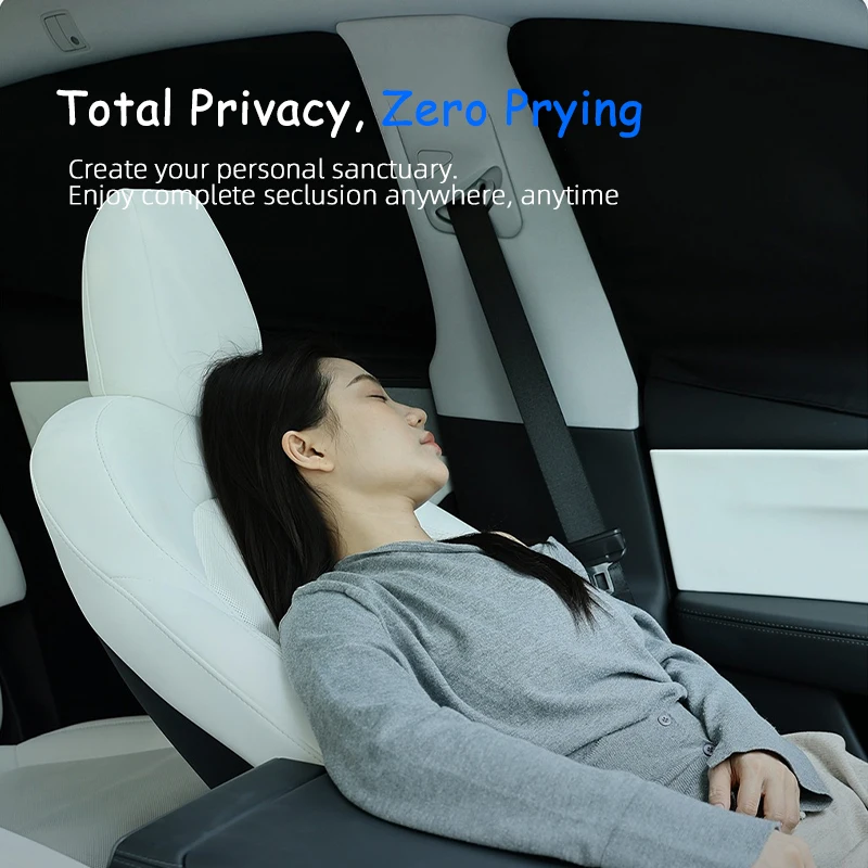 Фото Солнцезащитные шторки для боковых окон Tesla Model Y Juniper и Model 3 Highland, 4 шт., для кемпинга и отдыха в полдень №4