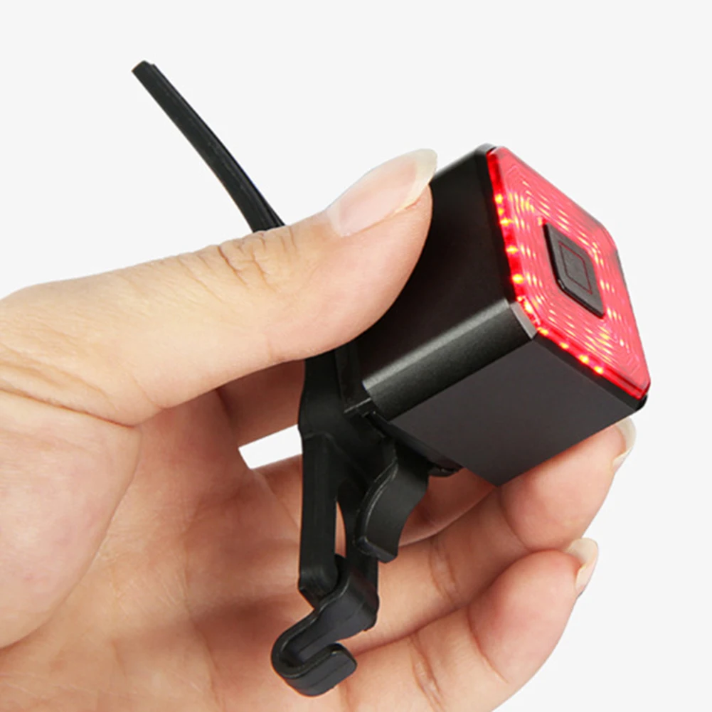 

Bicycle Brake Smart Tail Light Bike Taillight With Bracket Strap Tie Mat Rechargeable Waterproof Riding Equipment Cycling Parts