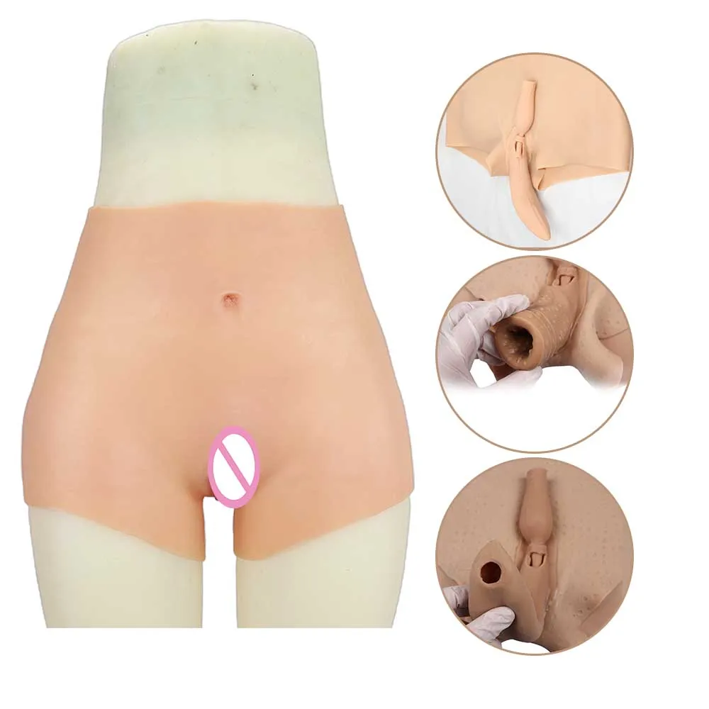 

Силиконовые Реалистичные вагины вставляются в мужское Силиконовое нижнее белье, брюки для трансгендеров, женские трусики