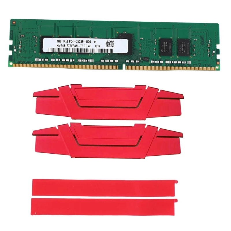 

DDR4 4GB Server Memory Ram+Cooling Vest 2133Mhz 1RX8 PC4-2133P PC4-17000 1.2V 288PIN ECC REG DIMM Memory RAM A