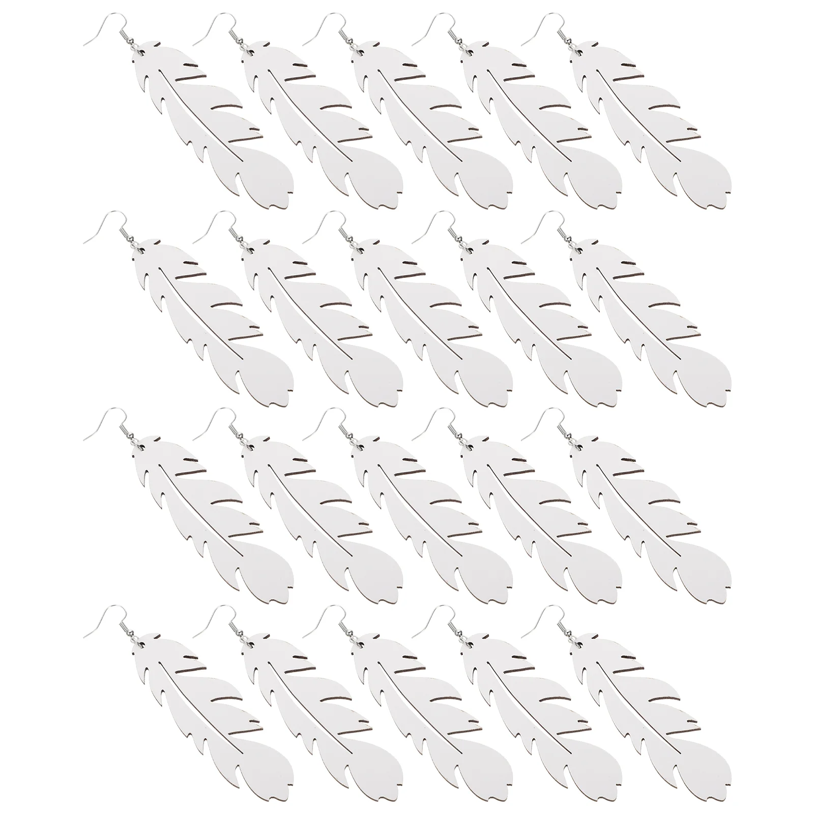 

20 Sets of Double Side Sublimation Earring Heat Transfer Pendant Jewelry DIY Decor