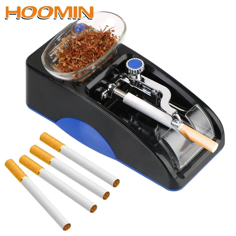 

HOOMIN DIY Injector Maker Electric Automatic EU US Plug Cigarette Rolling Machine Smoking Tool Tobacco Roller