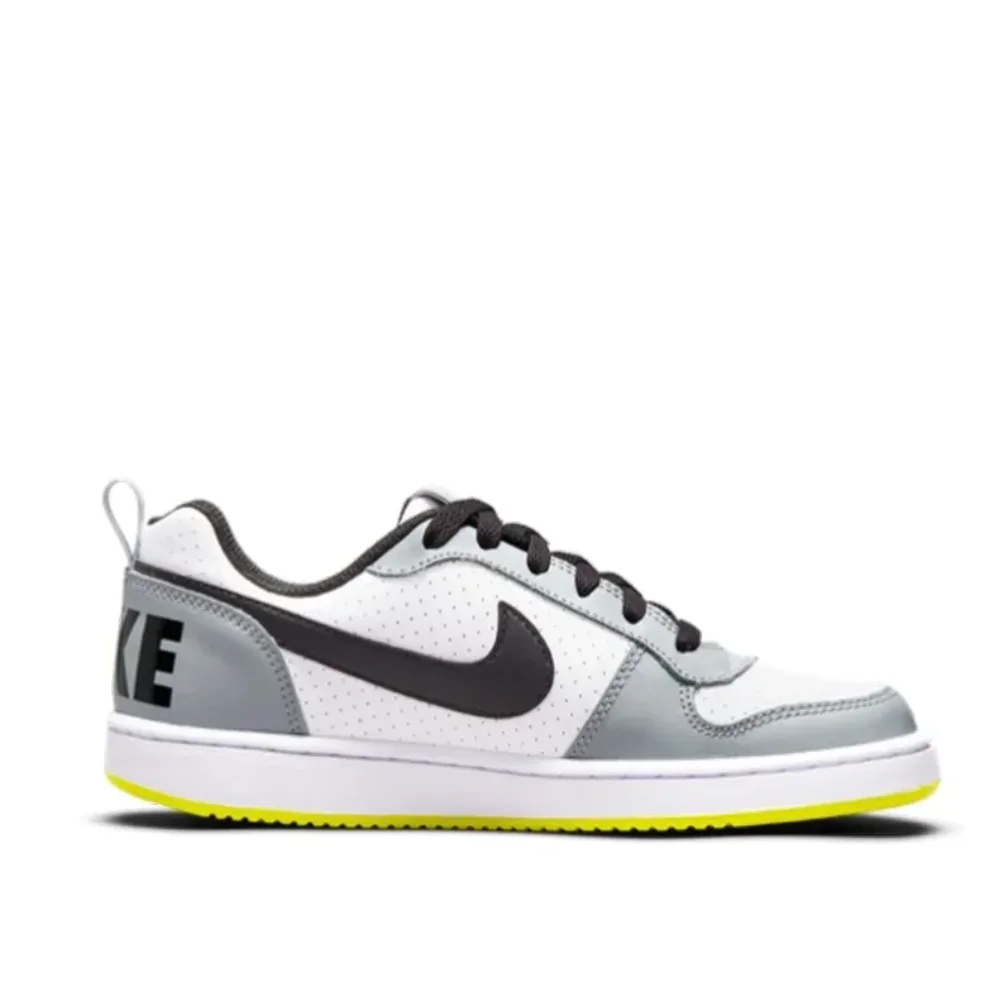 Nike Court Borough Low Износостойкие детские кроссовки Серый Белый Желтый